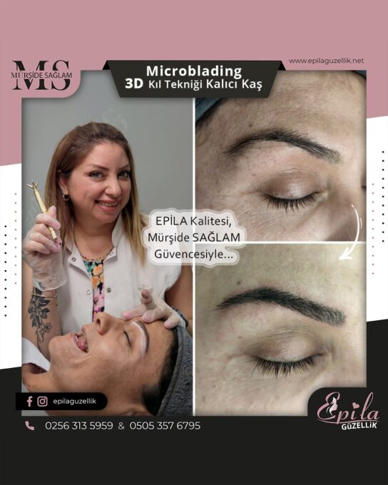 Nazilli - Microblading 3D Kıl Tekniği Kalıcı Kaş Kontürü