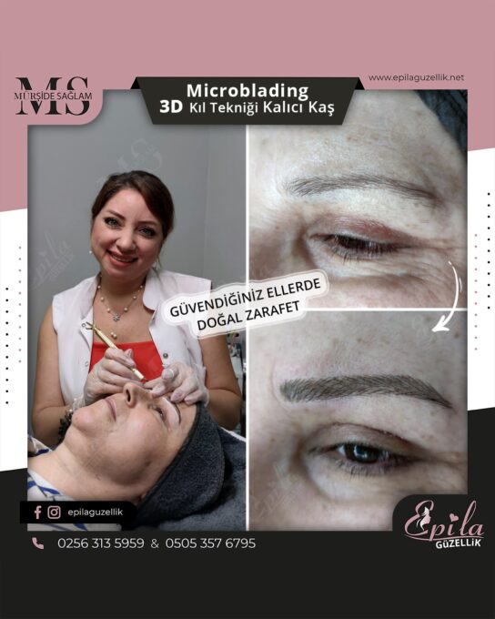 Nazilli - Microblading 3D Kıl Tekniği Kalıcı Kaş Kontürü