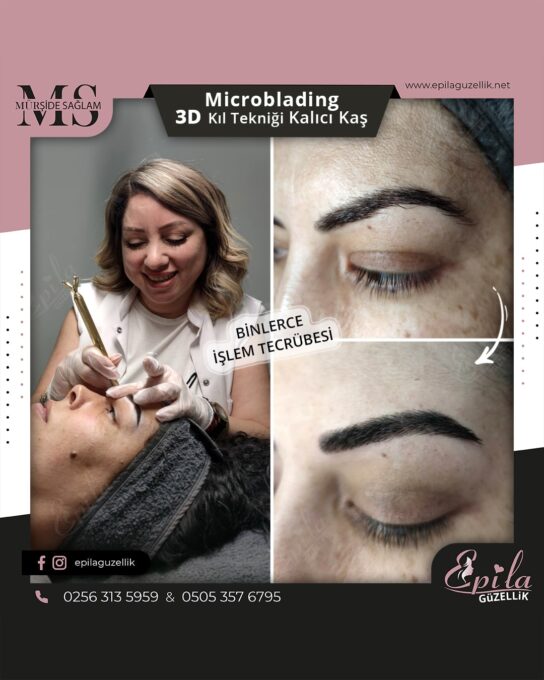 Nazilli - Microblading 3D Kıl Tekniği Kalıcı Kaş Kontürü