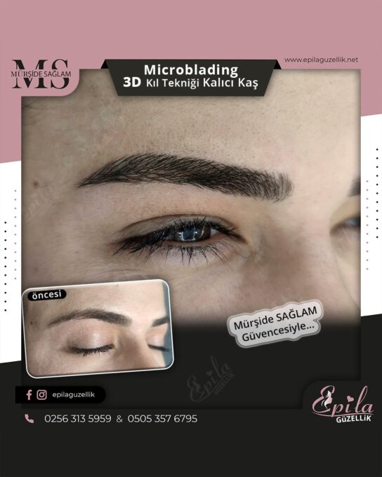 Nazilli - Microblading 3D Kıl Tekniği Kalıcı Kaş Kontürü