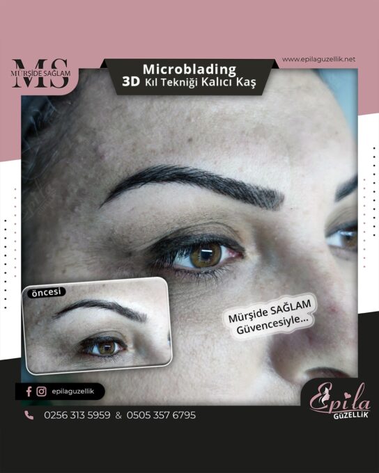 Nazilli - Microblading 3D Kıl Tekniği Kalıcı Kaş Kontürü