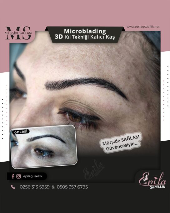 Nazilli - Microblading 3D Kıl Tekniği Kalıcı Kaş Kontürü