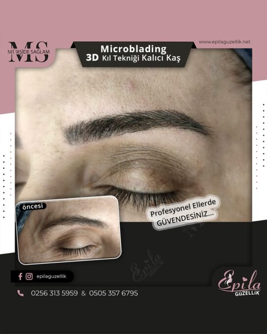 Nazilli - Microblading 3D Kıl Tekniği Kalıcı Kaş Kontürü