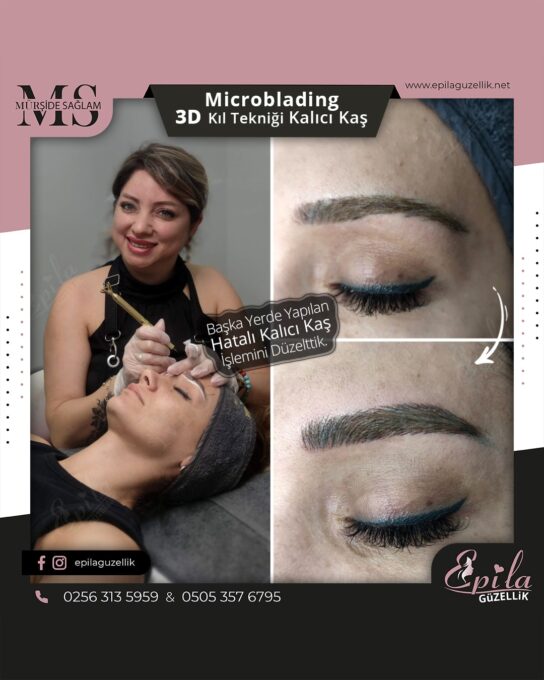 Nazilli - Microblading 3D Kıl Tekniği Kalıcı Kaş Kontürü