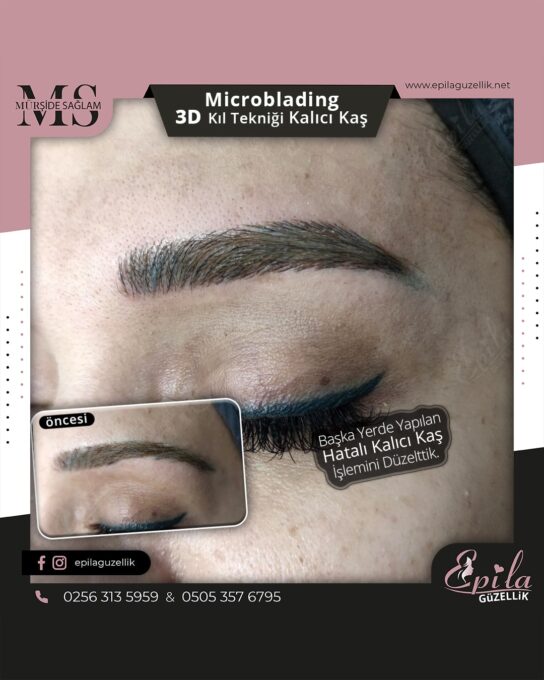 Nazilli - Microblading 3D Kıl Tekniği Kalıcı Kaş Kontürü