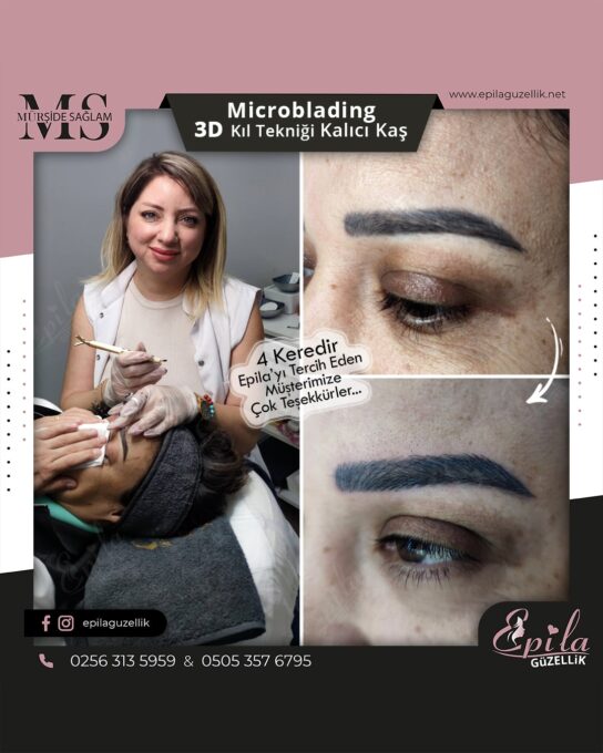 Nazilli - Microblading 3D Kıl Tekniği Kalıcı Kaş Kontürü