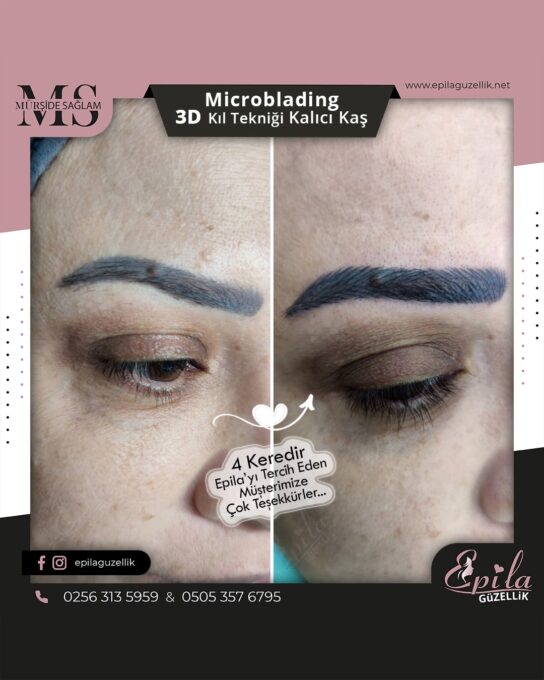 Nazilli - Microblading 3D Kıl Tekniği Kalıcı Kaş Kontürü