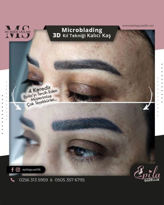 Nazilli - Microblading 3D Kıl Tekniği Kalıcı Kaş Kontürü