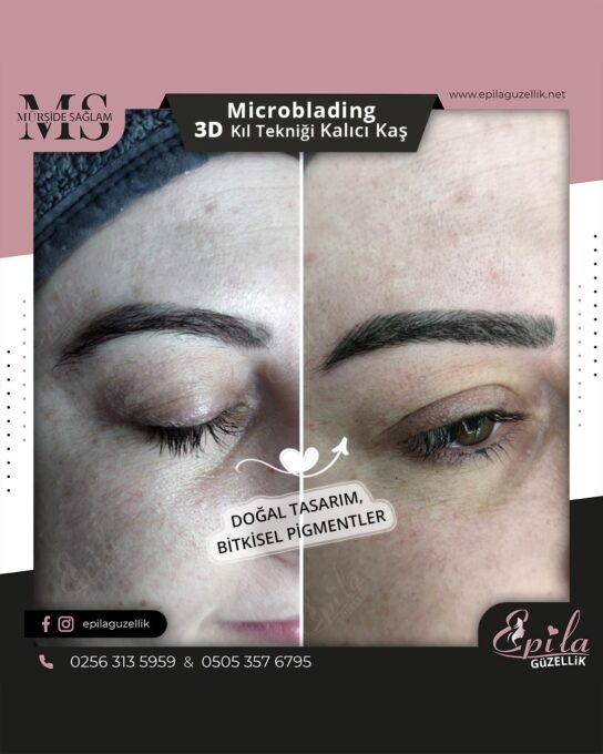 Nazilli - Microblading 3D Kıl Tekniği Kalıcı Kaş Kontürü