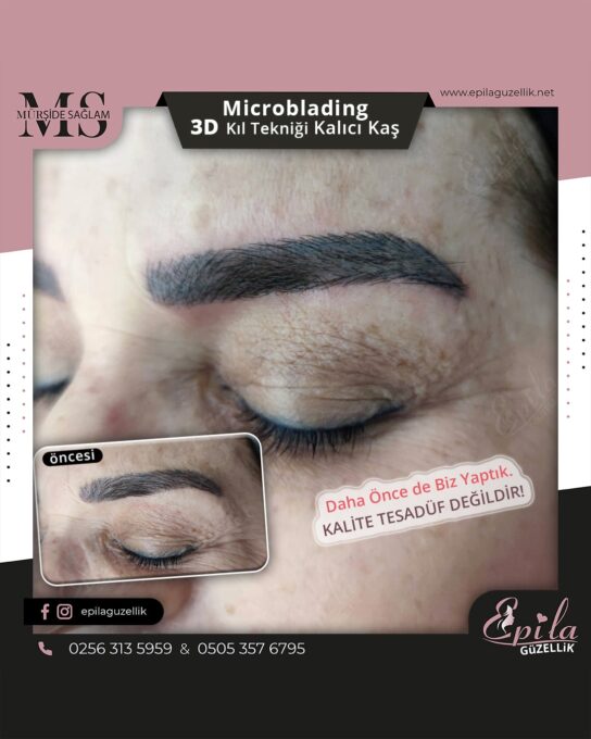 Nazilli - Microblading 3D Kıl Tekniği Kalıcı Kaş Kontürü