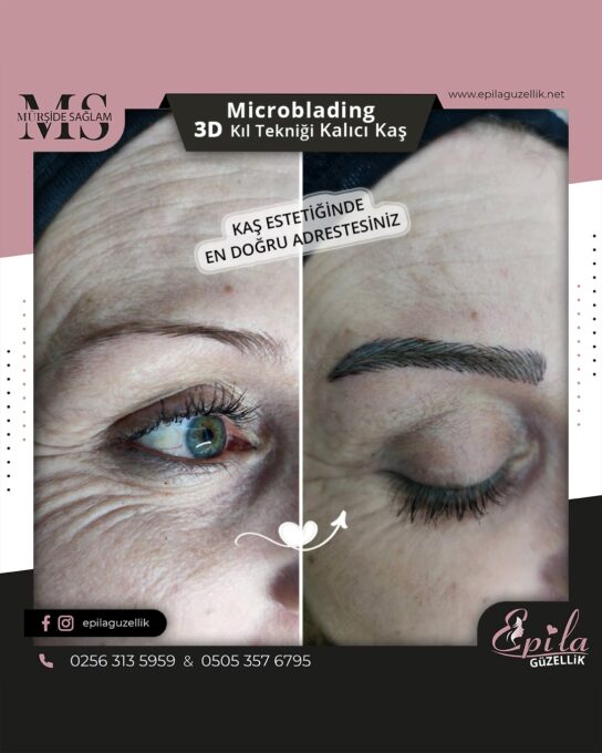 Nazilli - Microblading 3D Kıl Tekniği Kalıcı Kaş Kontürü