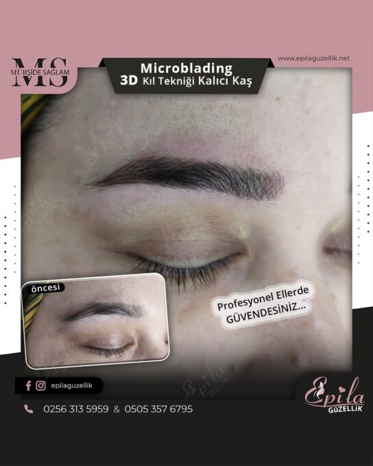 Nazilli - Microblading 3D Kıl Tekniği Kalıcı Kaş Kontürü