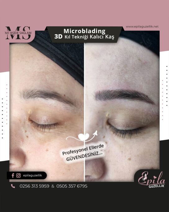 Nazilli - Microblading 3D Kıl Tekniği Kalıcı Kaş Kontürü