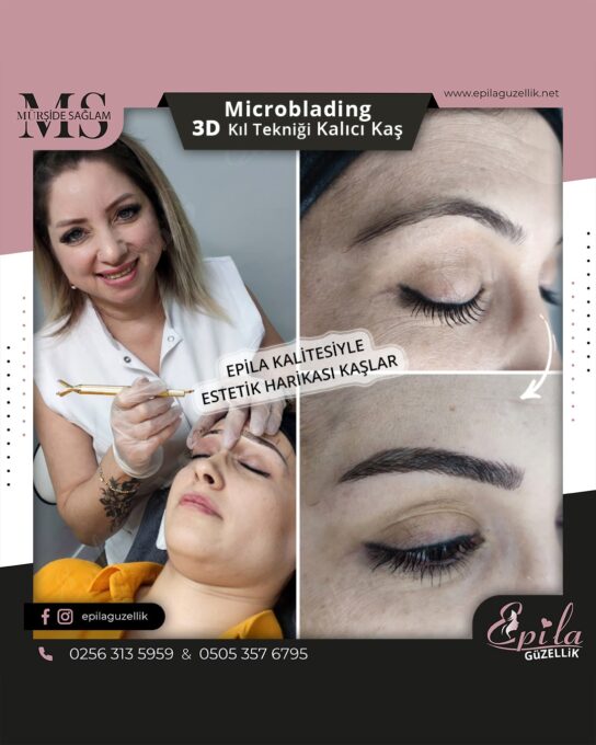 Nazilli - Microblading 3D Kıl Tekniği Kalıcı Kaş Kontürü