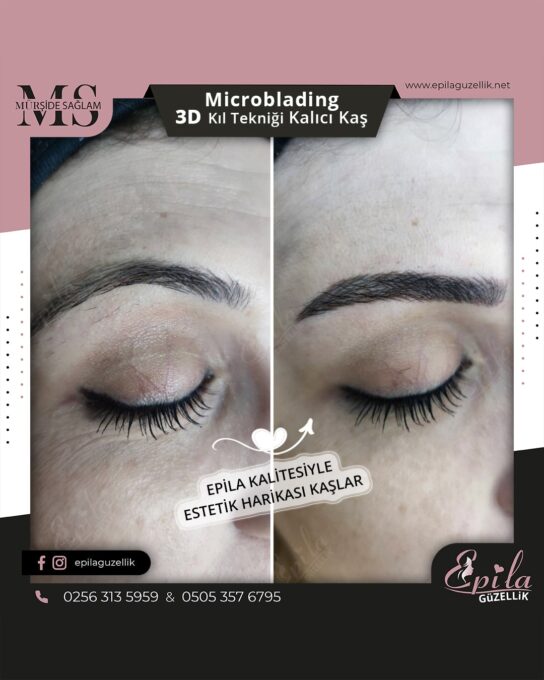 Nazilli - Microblading 3D Kıl Tekniği Kalıcı Kaş Kontürü