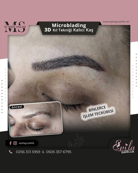 Nazilli - Microblading 3D Kıl Tekniği Kalıcı Kaş Kontürü