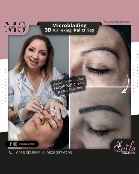 Nazilli - Microblading 3D Kıl Tekniği Kalıcı Kaş Kontürü