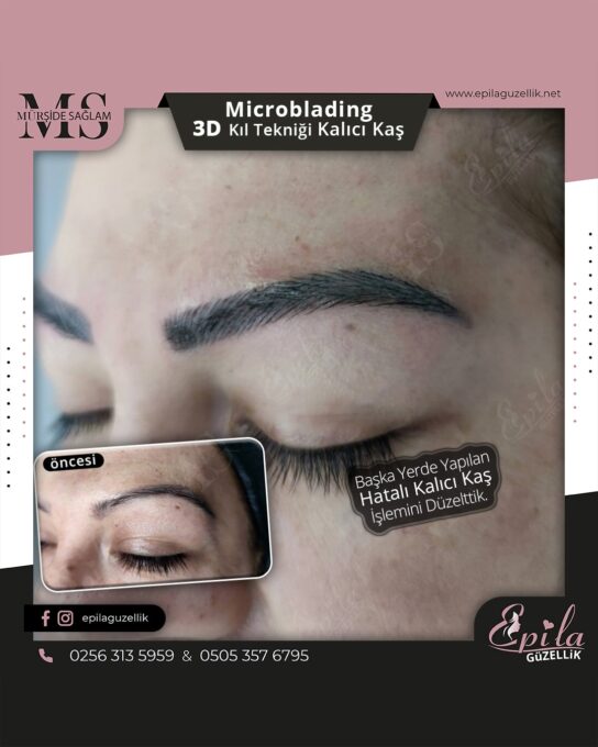 Nazilli - Microblading 3D Kıl Tekniği Kalıcı Kaş Kontürü