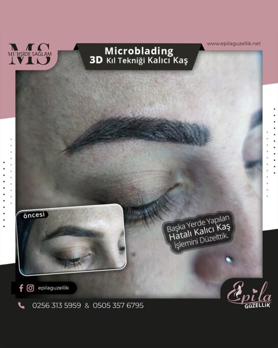 Nazilli - Microblading 3D Kıl Tekniği Kalıcı Kaş Kontürü