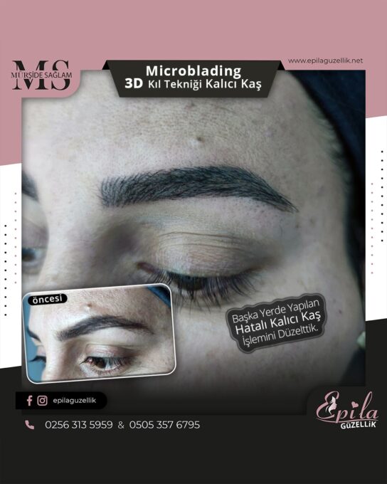 Nazilli - Microblading 3D Kıl Tekniği Kalıcı Kaş Kontürü