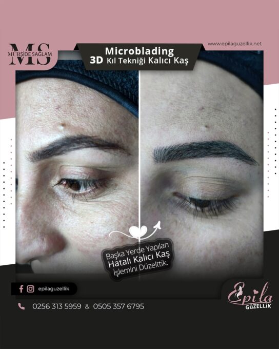 Nazilli - Microblading 3D Kıl Tekniği Kalıcı Kaş Kontürü