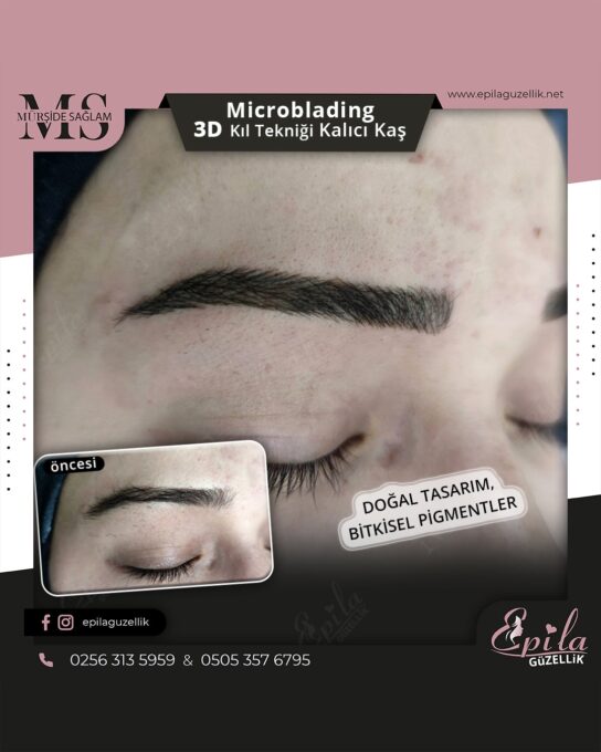 Nazilli - Microblading 3D Kıl Tekniği Kalıcı Kaş Kontürü