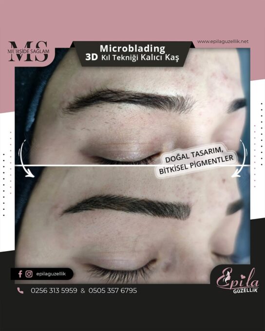 Nazilli - Microblading 3D Kıl Tekniği Kalıcı Kaş Kontürü