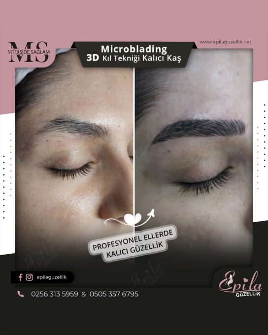 Nazilli - Microblading 3D Kıl Tekniği Kalıcı Kaş Kontürü