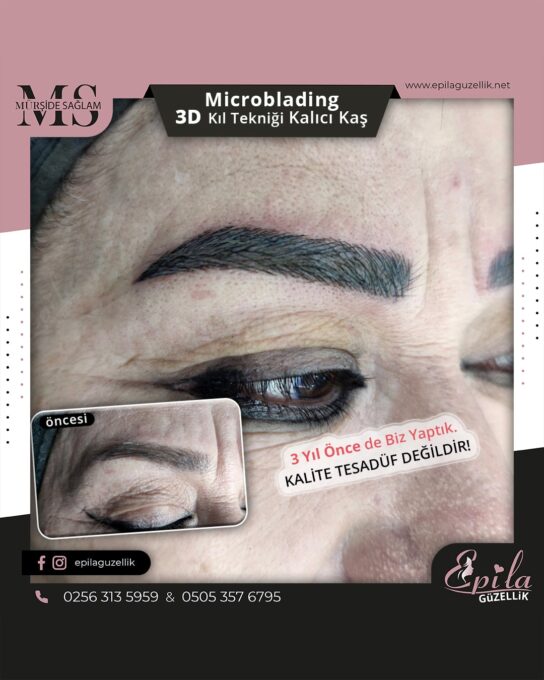 Nazilli - Microblading 3D Kıl Tekniği Kalıcı Kaş Kontürü