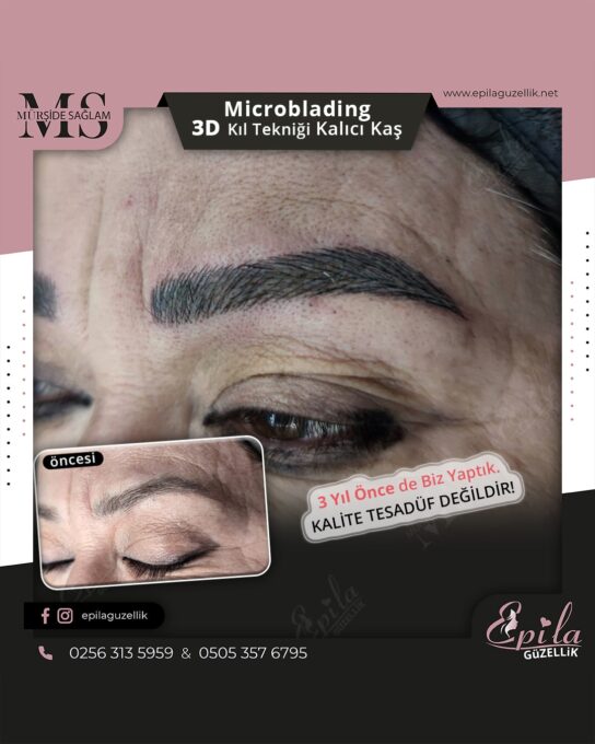 Nazilli - Microblading 3D Kıl Tekniği Kalıcı Kaş Kontürü