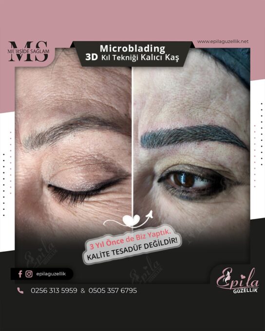 Nazilli - Microblading 3D Kıl Tekniği Kalıcı Kaş Kontürü