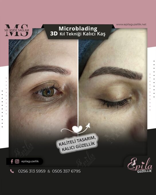 Nazilli - Microblading 3D Kıl Tekniği Kalıcı Kaş Kontürü