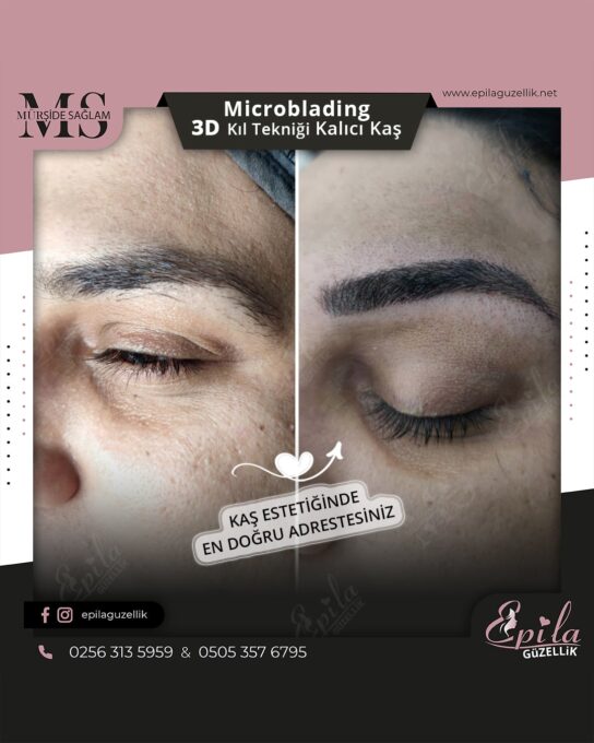 Nazilli - Microblading 3D Kıl Tekniği Kalıcı Kaş Kontürü