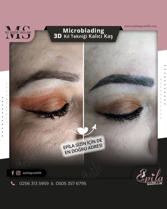 Nazilli - Microblading 3D Kıl Tekniği Kalıcı Kaş Kontürü