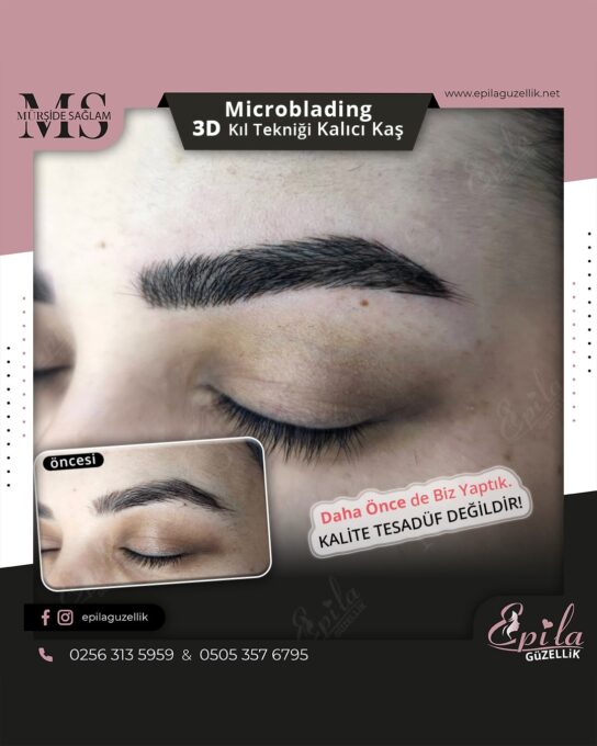 Nazilli - Microblading 3D Kıl Tekniği Kalıcı Kaş Kontürü