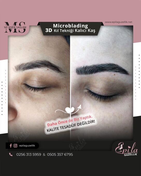 Nazilli - Microblading 3D Kıl Tekniği Kalıcı Kaş Kontürü