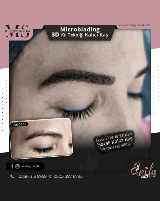 Nazilli - Microblading 3D Kıl Tekniği Kalıcı Kaş Kontürü