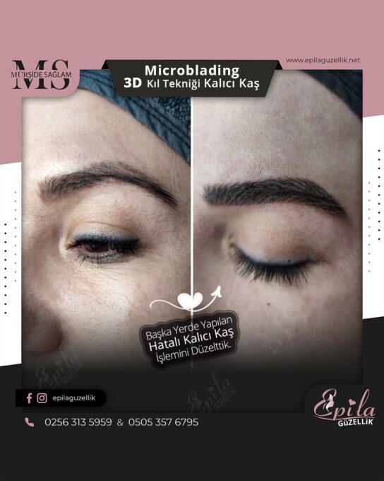 Nazilli - Microblading 3D Kıl Tekniği Kalıcı Kaş Kontürü