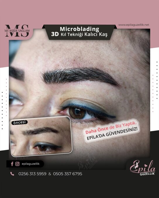 Nazilli - Microblading 3D Kıl Tekniği Kalıcı Kaş Kontürü