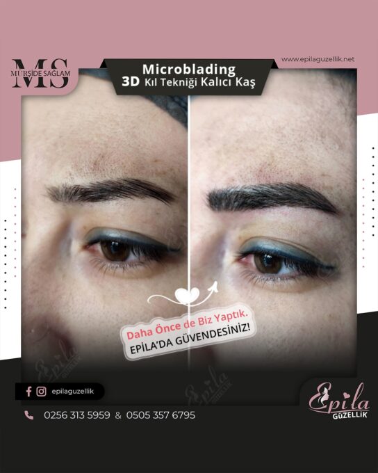 Nazilli - Microblading 3D Kıl Tekniği Kalıcı Kaş Kontürü