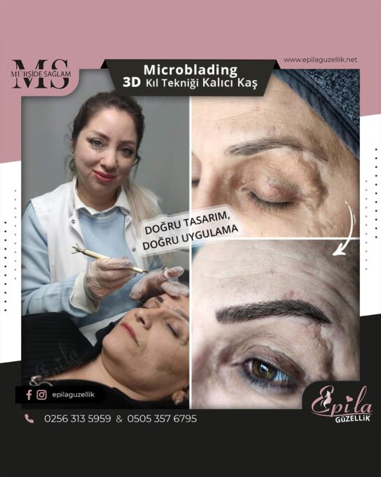 Nazilli - Microblading 3D Kıl Tekniği Kalıcı Kaş Kontürü