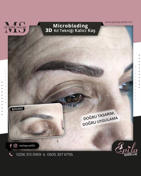 Nazilli - Microblading 3D Kıl Tekniği Kalıcı Kaş Kontürü