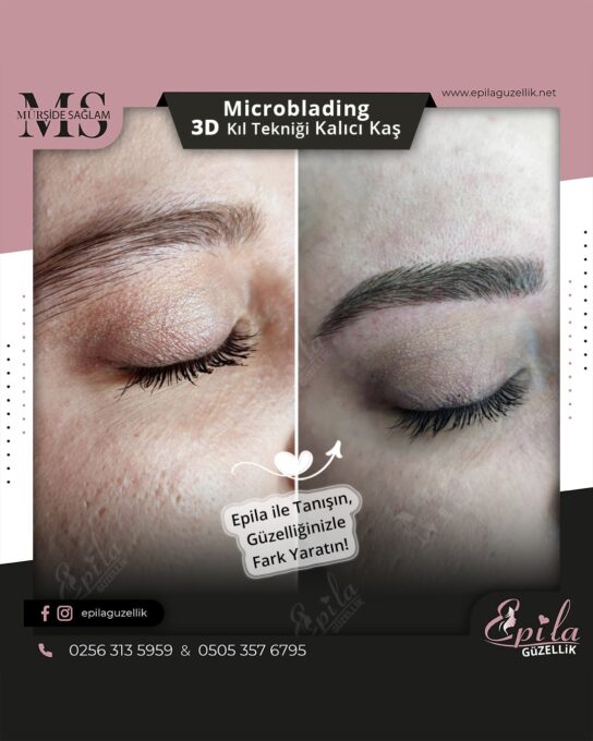 Nazilli - Microblading 3D Kıl Tekniği Kalıcı Kaş Kontürü