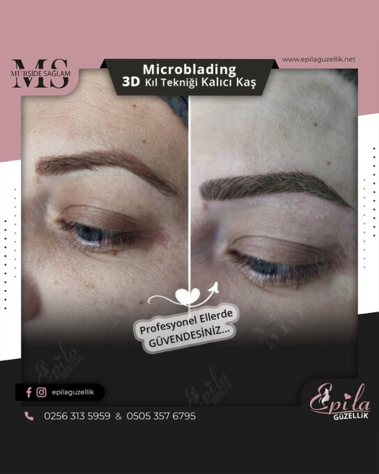 Nazilli - Microblading 3D Kıl Tekniği Kalıcı Kaş Kontürü