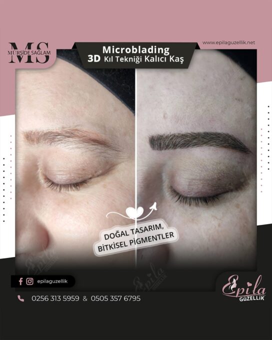 Nazilli - Microblading 3D Kıl Tekniği Kalıcı Kaş Kontürü