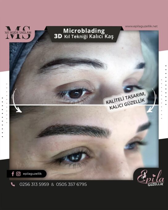 Nazilli - Microblading 3D Kıl Tekniği Kalıcı Kaş Kontürü