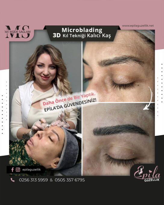 Nazilli - Microblading 3D Kıl Tekniği Kalıcı Kaş Kontürü