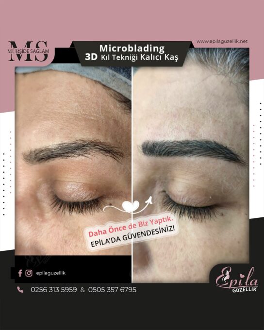 Nazilli - Microblading 3D Kıl Tekniği Kalıcı Kaş Kontürü