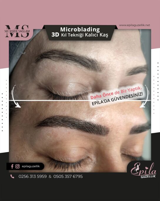 Nazilli - Microblading 3D Kıl Tekniği Kalıcı Kaş Kontürü