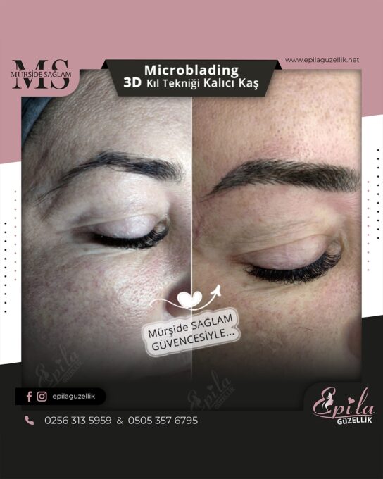 Nazilli - Microblading 3D Kıl Tekniği Kalıcı Kaş Kontürü